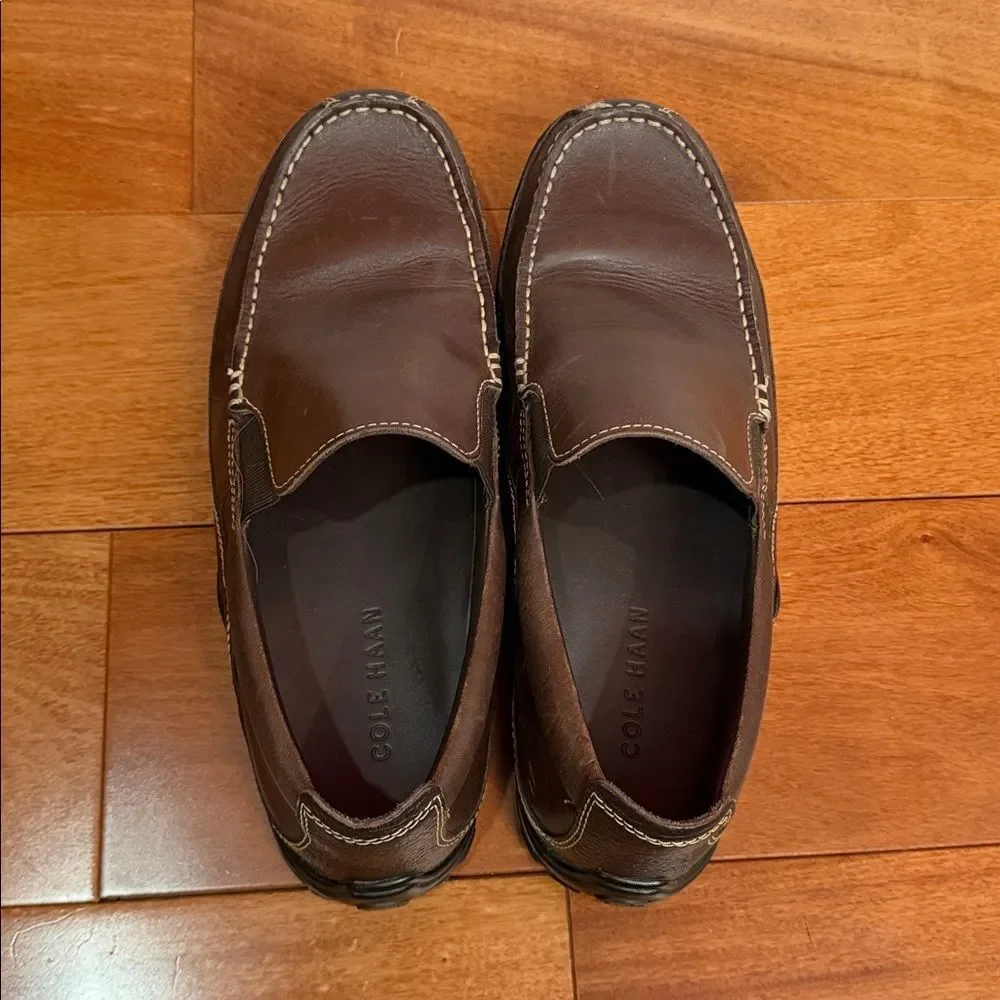 Cole Haan Men's‎ Tucker Venetian Slip on loafers in Brown Leather size 8.5M